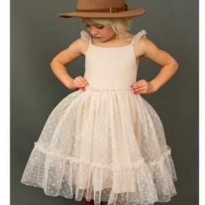 joyfolie leigh dress in sand 5t